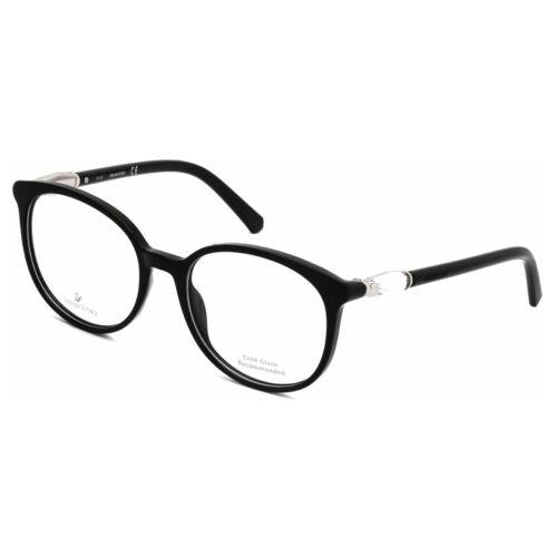 Swarovski Women`s Eyeglasses Shiny Black Round Full-rim Plastic Frame SK5310 001
