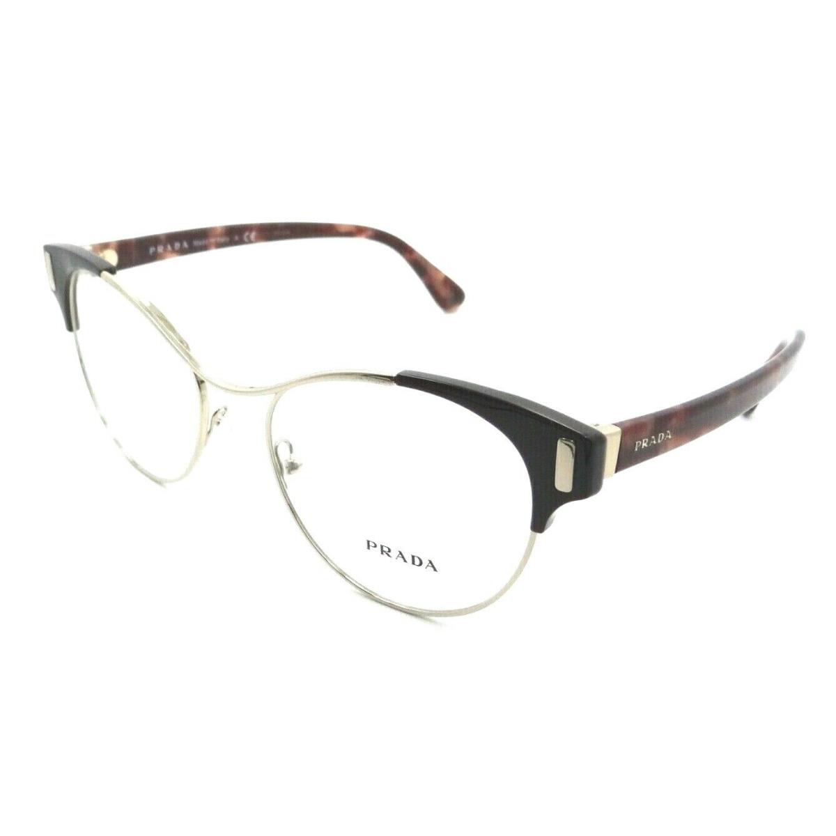 Prada Eyeglasses Frames PR 61TV DHO-1O1 52-18-135 Brown / Gold Made in Italy