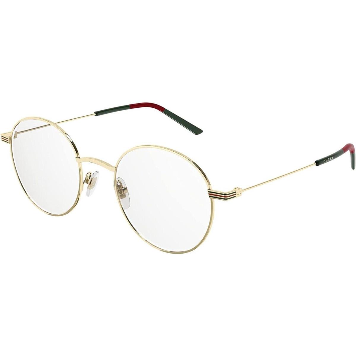 Gucci Men`s Eyeglasses Gold Metal Round Full Rim Frame Demo Lens GG1054OK 002