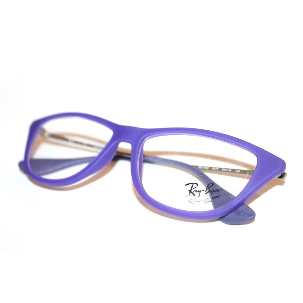 Ray Ban RB 7042 5470 Matte Purple Rubber Eyeglasses RX 52-14-140MM