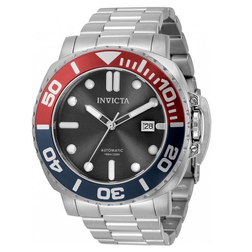 Invicta Pro Diver Automatic Men`s 48mm Pepsi Bezel Black Dial Watch 34311