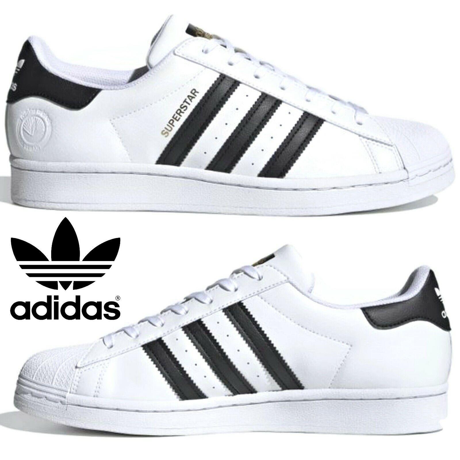 Adidas Originals Superstar Men`s Sneakers Comfort Sport Casual Shoes Vegan White