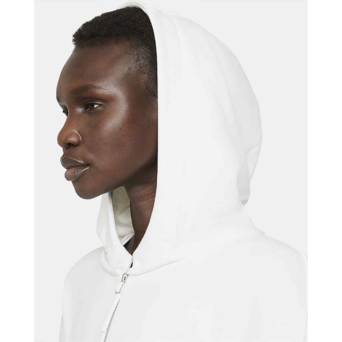 Nike Women`s Esc Every Stitch Considered White 1/4 Zip Fleece Hoodie Small