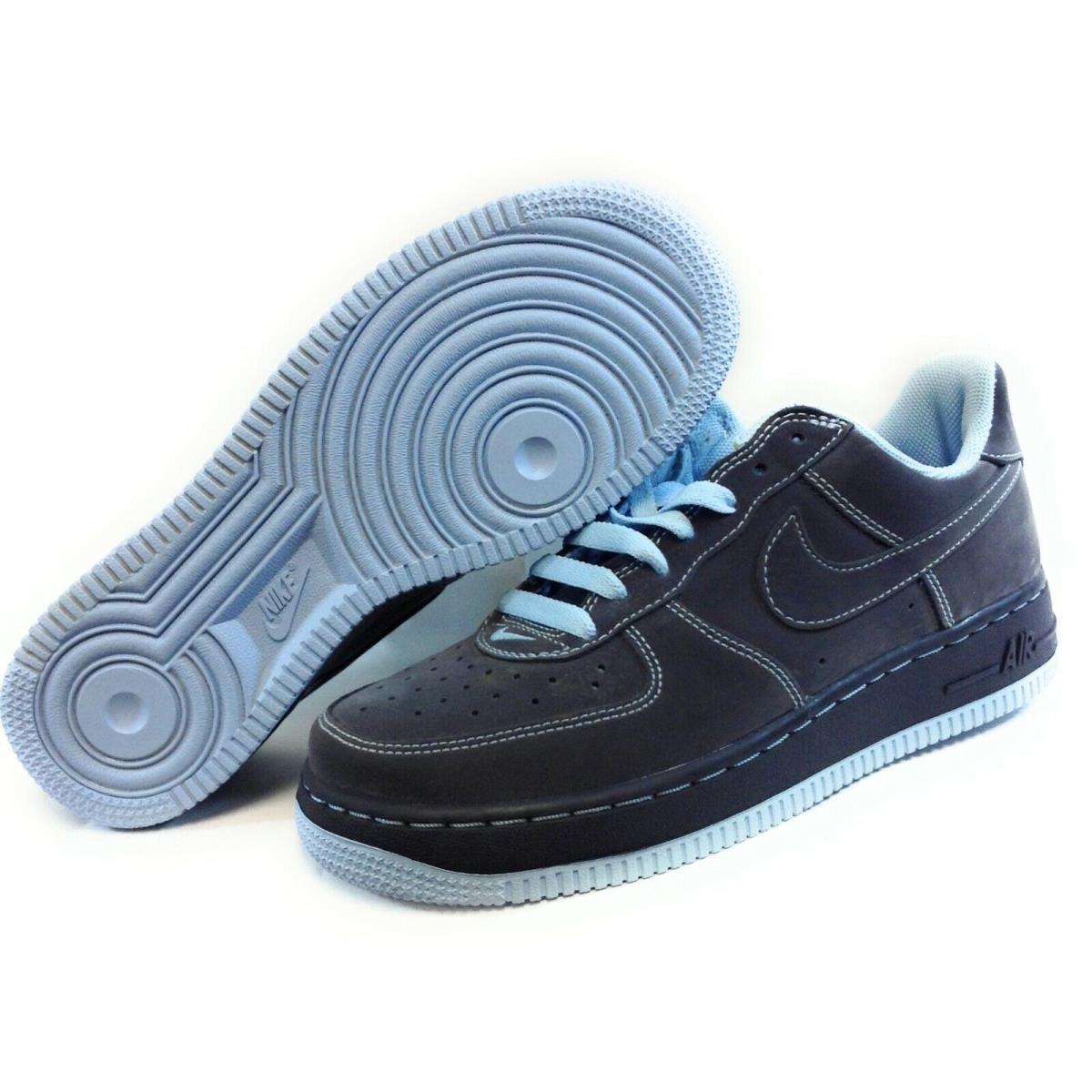 Boys Kids Youth Nike Air Force 1 Grey Blue 309585 001 2005 DS Sneakers Shoes - Grey