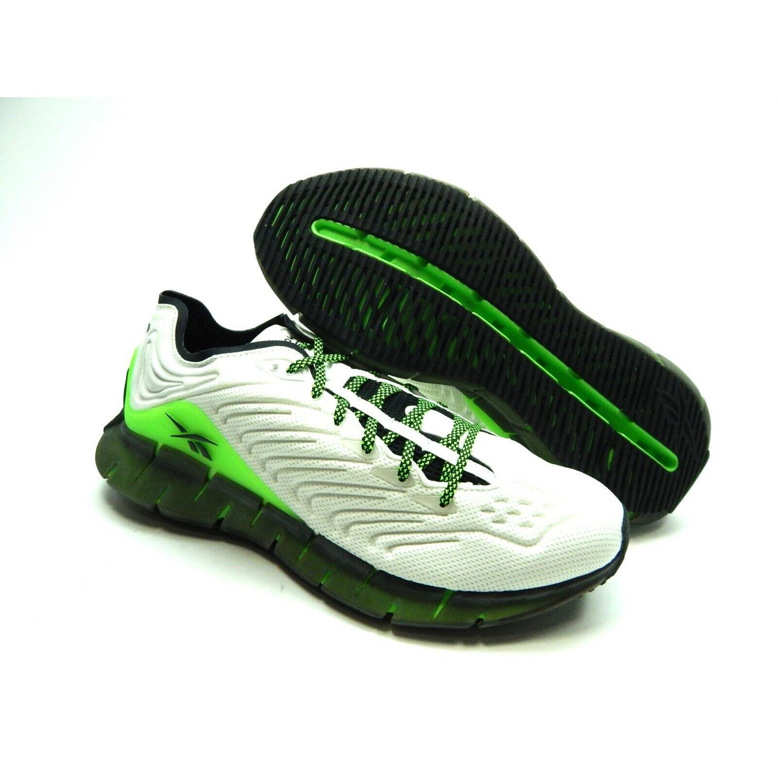 Reebok Zig Kinetica FZ3101 Running White Green Men Shoes Size 12