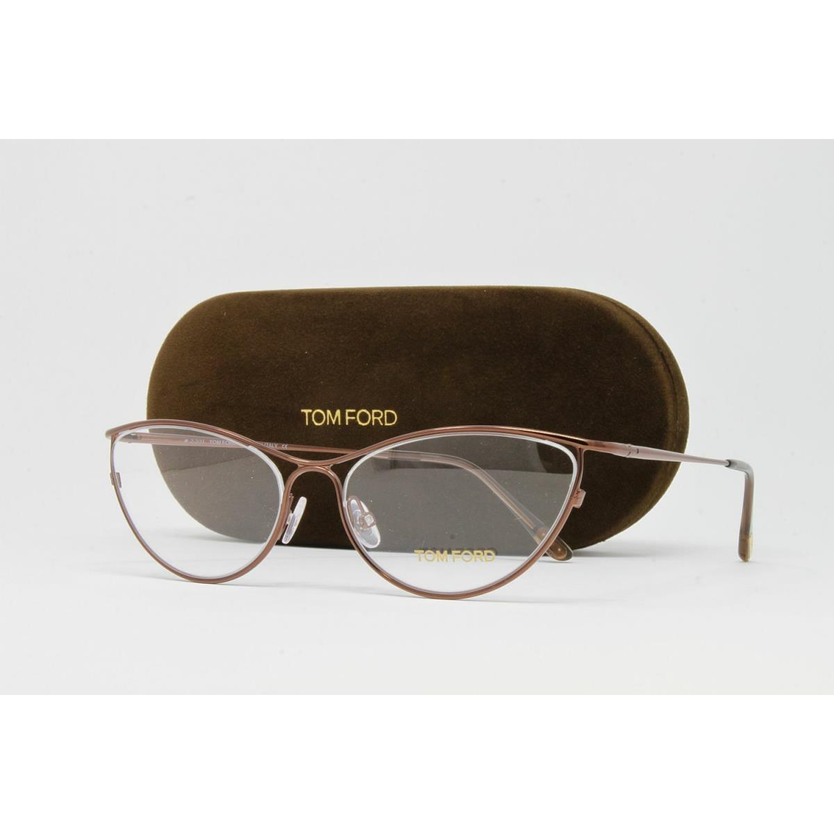 Tom Ford Women`s Cat Eye Eyeglasses FT5214V 045 Bronze 55mm