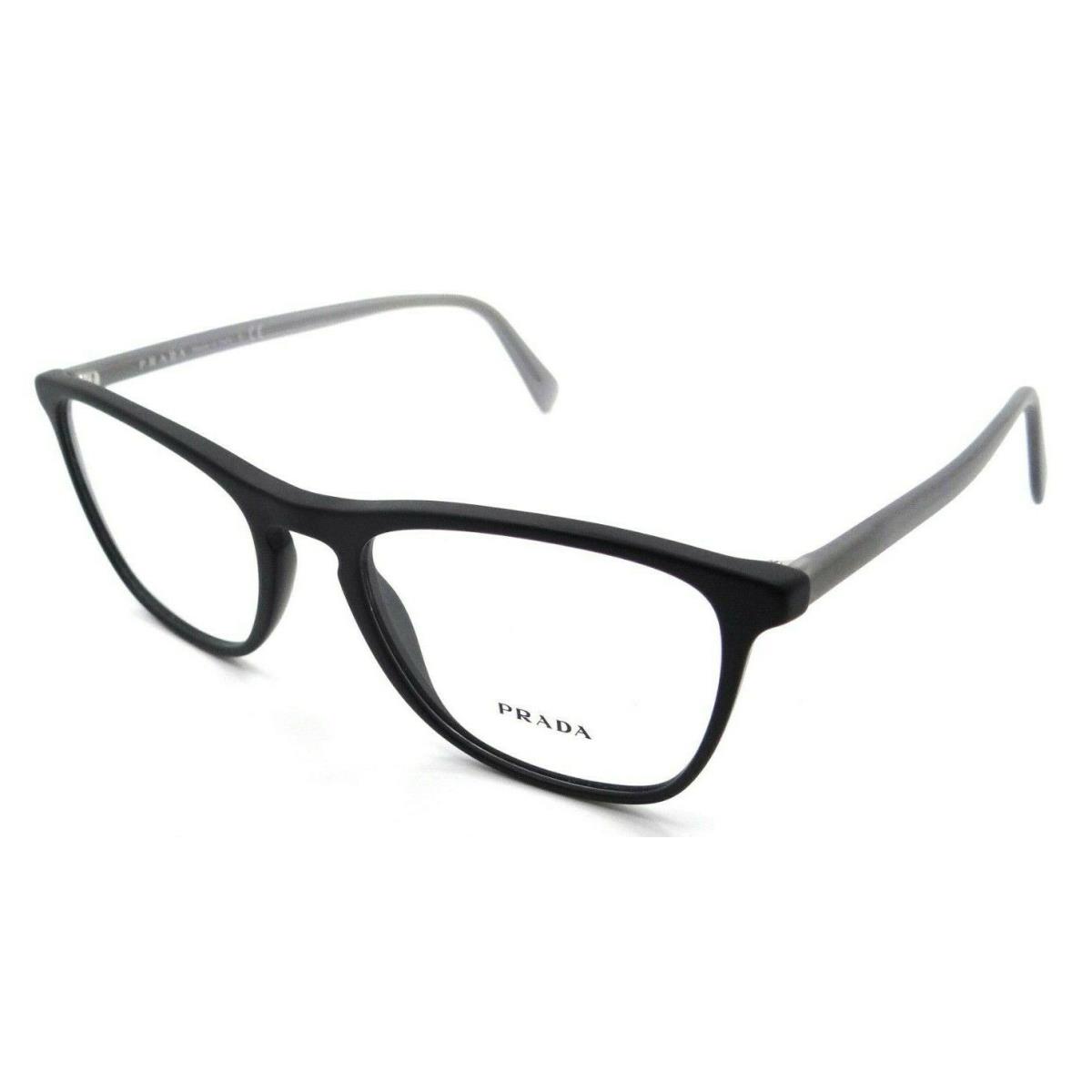Prada Eyeglasses Frames PR 08VV 1BO-1O1 53-19-145 Matte Black/grey Made in Italy