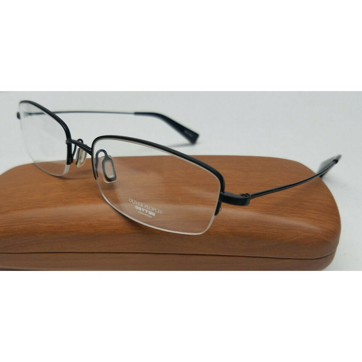 Oliver Peoples Garrick Eyeglasses Frames Half Rim Black 52-17-140