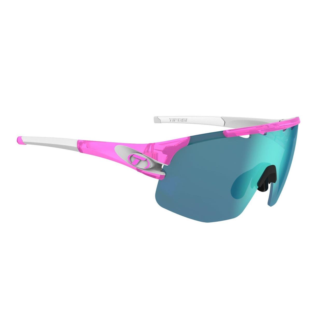 Sledge Lite Black White Pink Blue Smoke Sunglasses Choose Your Style Crystal Pink Clarion Blue by Tifosi