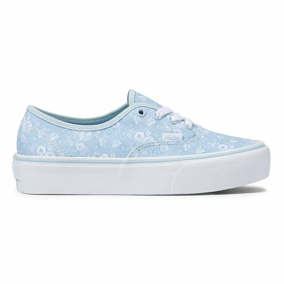 Vans Authentic Platform Platform 2.0 Tonal Floral Women`s Shoes Size 7.5 - Blue