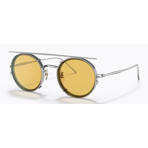 Oliver Peoples 0OV1292T G. Pont 5254 Brushed Chrome Eyeglasses with Clip-on