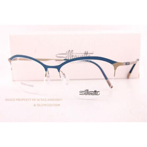 Silhouette Eyeglass Frames Lite Arcs 4556 5040 Champagne Teal 52mm ...