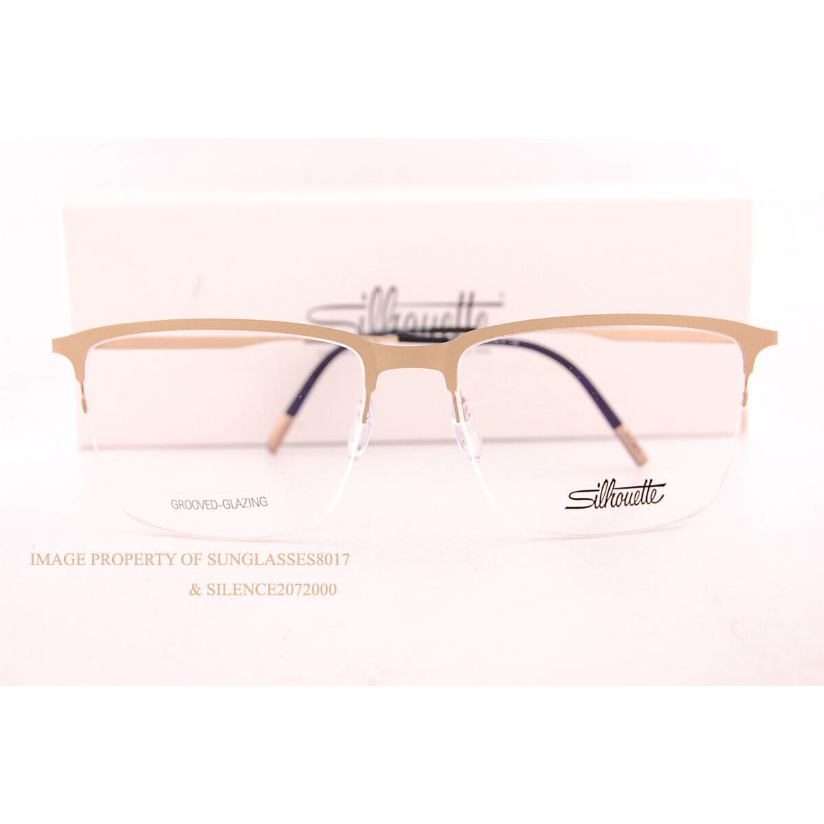 Silhouette Eyeglass Frames Lite Arcs 5549 7530 Dusty Gold 56mm