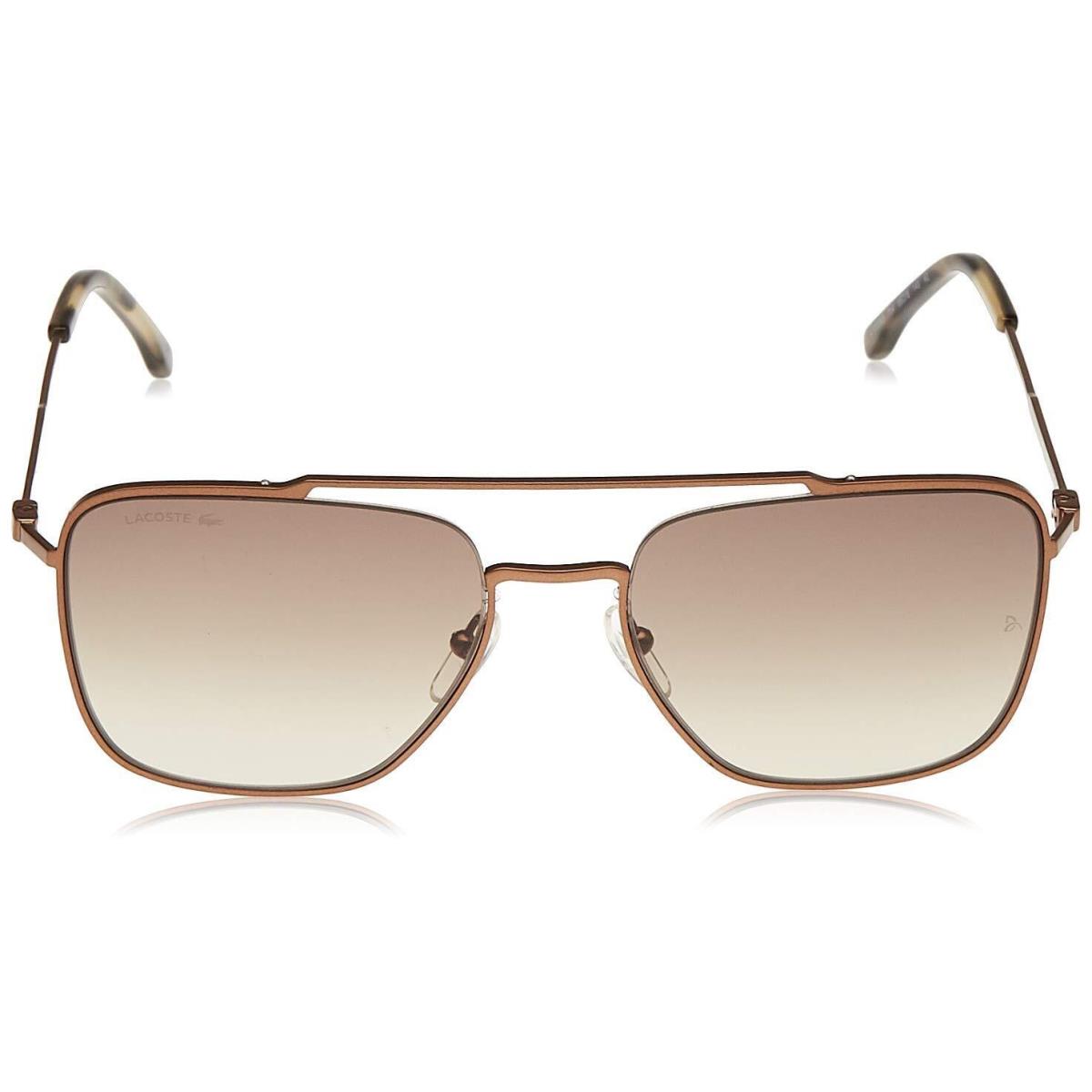 Lacoste L105SND 704 Bronze Aviator Sunglasses with Gradient Khaki Lenses