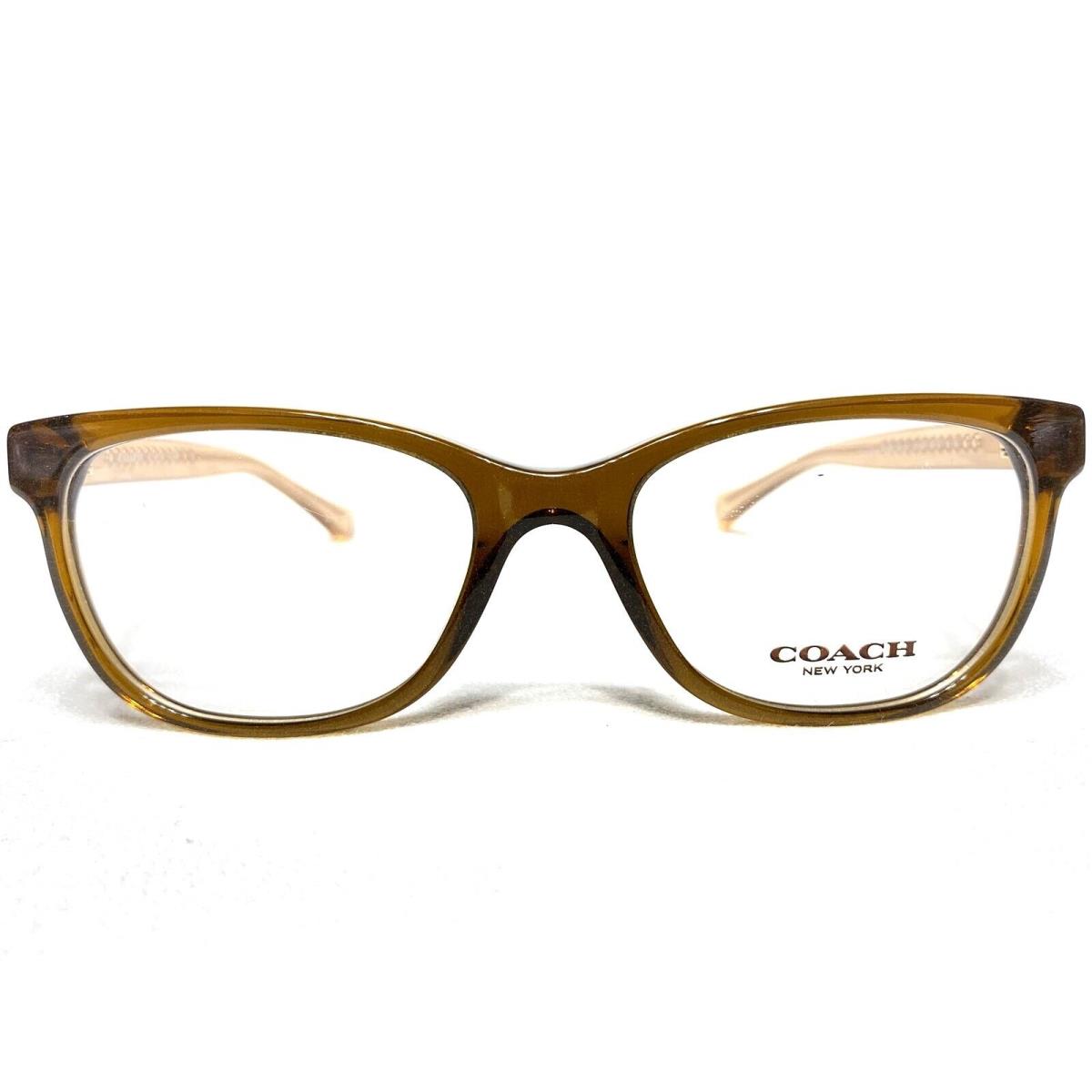 Coach HC6072 5328 Womens Brown Glitter Rectangle Eyeglasses Frames 50/17 135