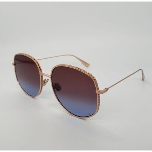 Christian Dior Dior By Dior 2 Gold Copper/brown Blue Gradient Sunglasses