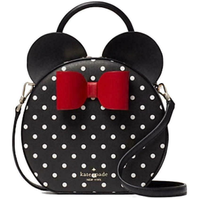 Disney x Kate Spade New York Minnie Mouse Crossbody Bag in Black Polka Dot