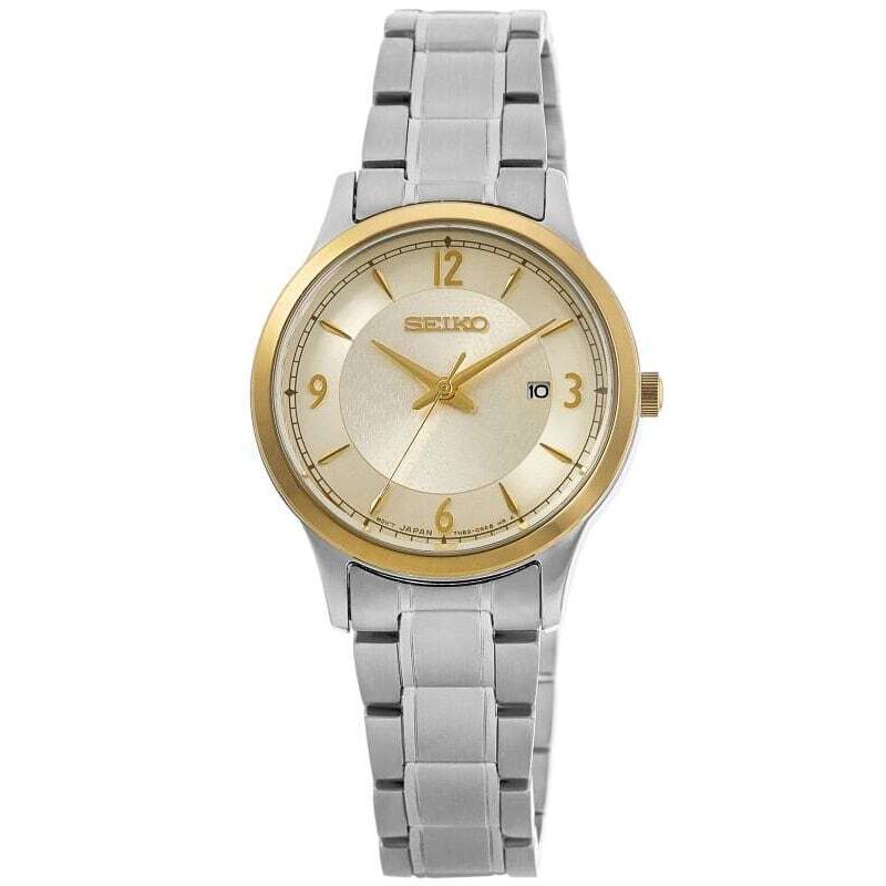 Seiko Champagne Dial Steel Women`s Watch SXDH04P1