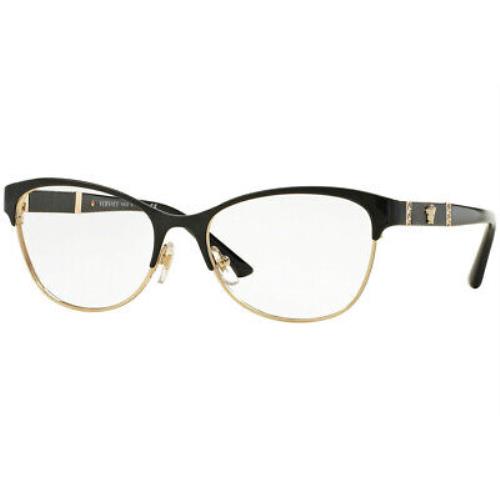 Versace Rx Eyeglasses VE 1233Q-1366 Pale Gold W/demo Lens 53mm