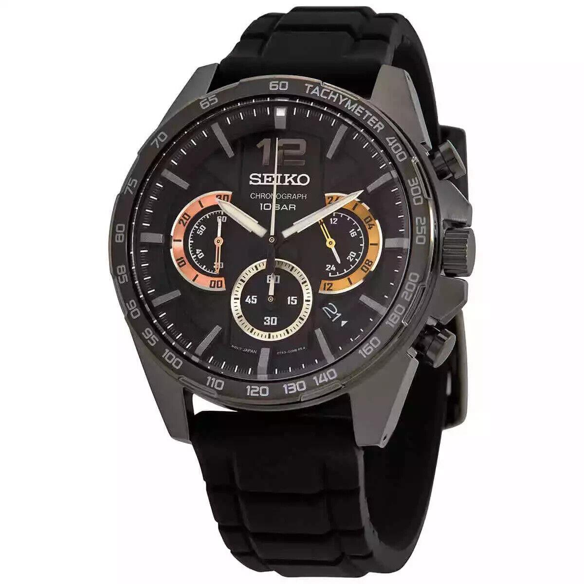 Seiko Men`s Conceptual Chronograph Quartz Black Dial Watch - SSB349P1