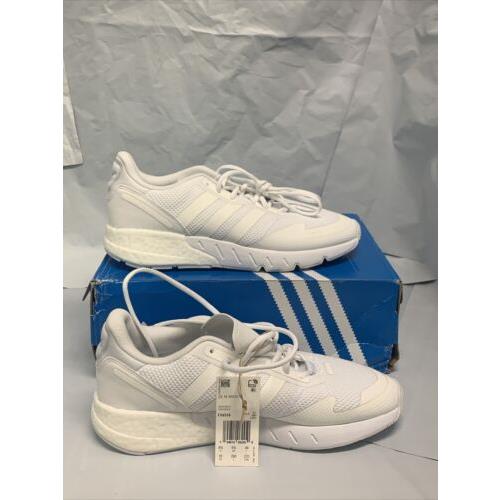 Adidas Zx 1K Boost FX6516 Men`s White Mesh Running Sneakers Shoes Size 10  Abc25