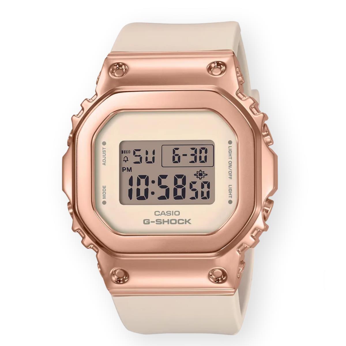 Casio G-shock GMS5600PG-4 Rose Gold Stainless Steel Pink Metal Womens Watch