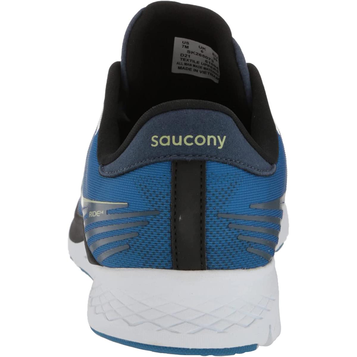 Saucony Unisex-child Ride 14 Running Shoe Blue