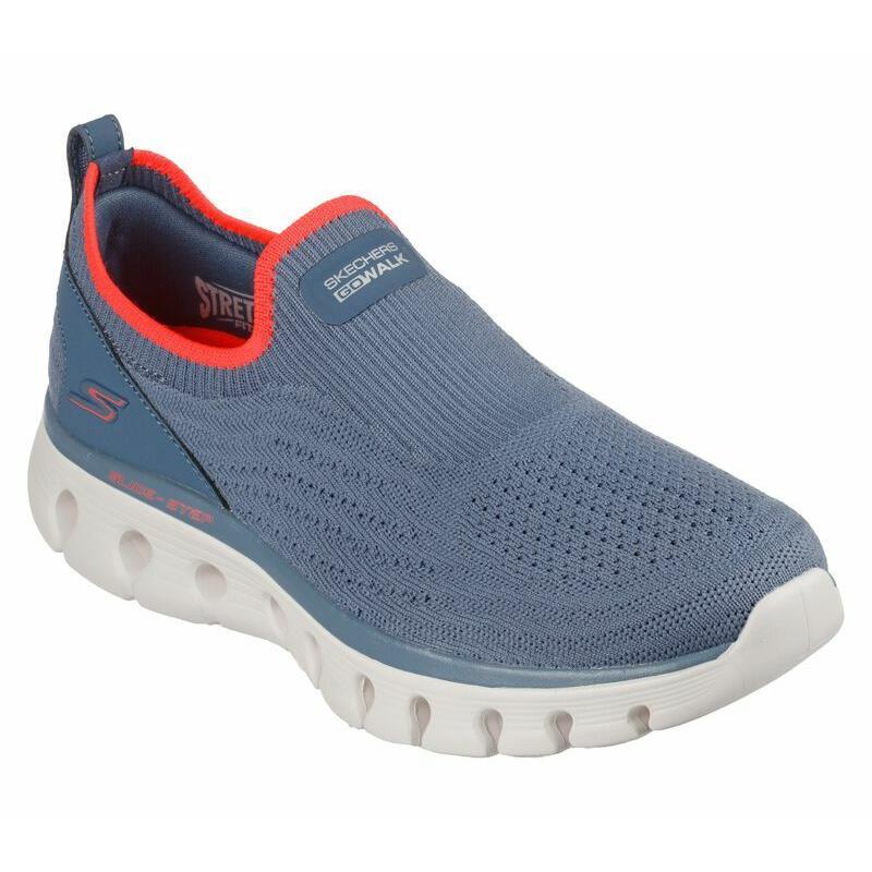 Blue Coral Skechers Gowalk Glide Step Light Women Shoe Slip On Memory Foam124809 - Blue / Coral