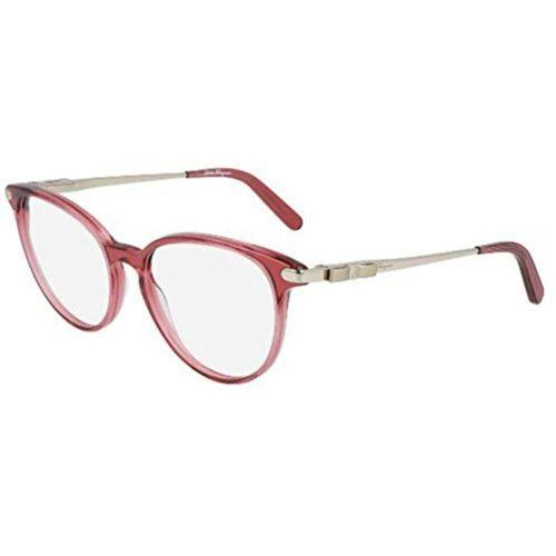 Salvatore Ferragamo SF 2862 623 Crystal Cherry Eyeglasses 55mm with SF Case