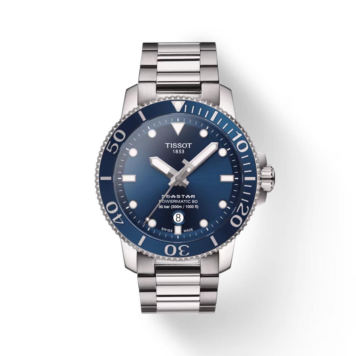 Tissot Seastar Powermatic 80 Blue Men`s Watch - T120.407.11.041.03