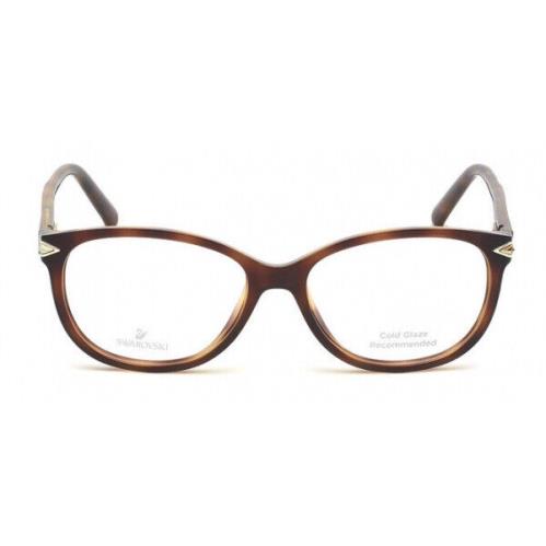 Swarovski SK5299 052 Tortoise Round Plastic Eyeglasses Frame 53-15-140 5299