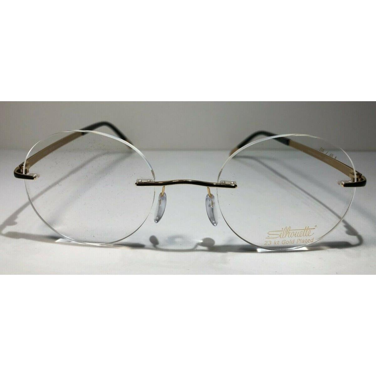 Silhouette Eyeglass Frames Prestige 5480 DA 7620 Gold/Black/23kt Gold Plate