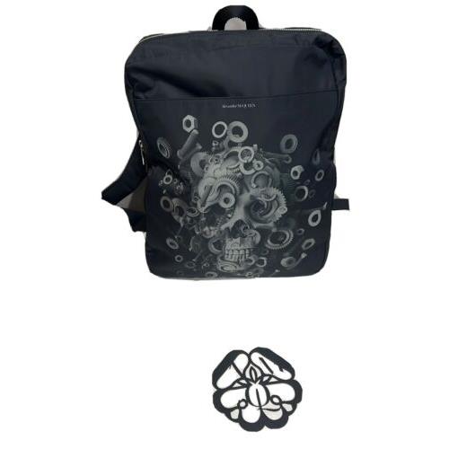 Alexander Mcqueen Torn Skull Fabric Backpack Men