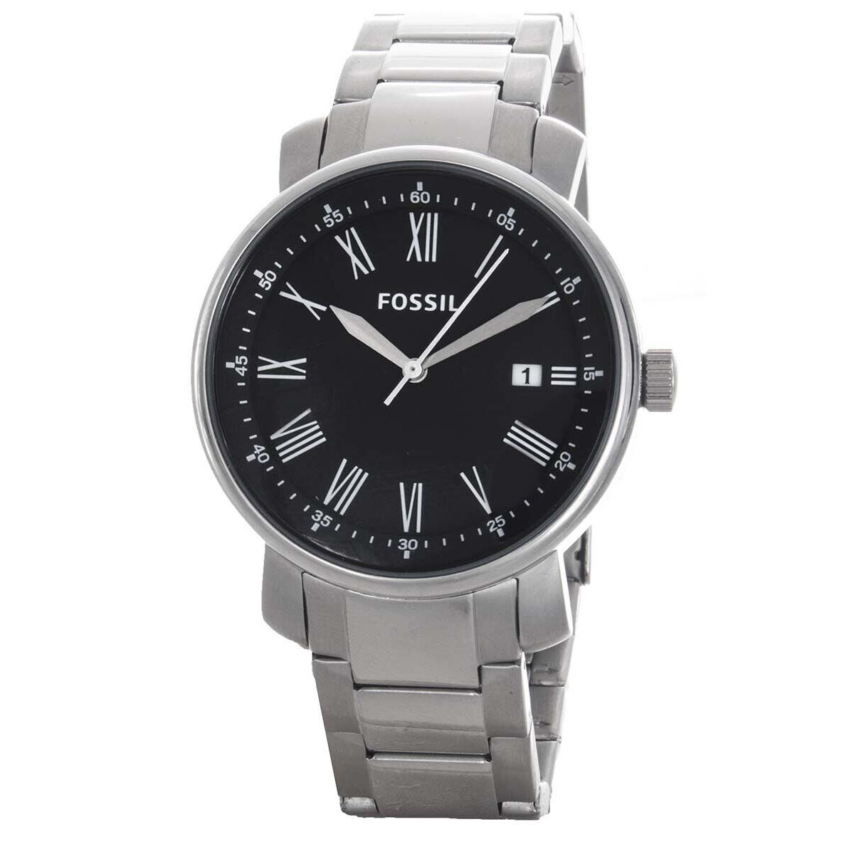 Fossil BQ1010 Rhett Black Dial Stainless Steel Men`s Watch