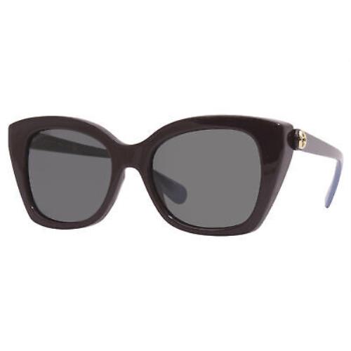 Gucci GG0921S 004 Sunglasses Women`s Brown/grey Lenses Fashion Rectangular 55-mm - Frame: Brown, Lens: Gray