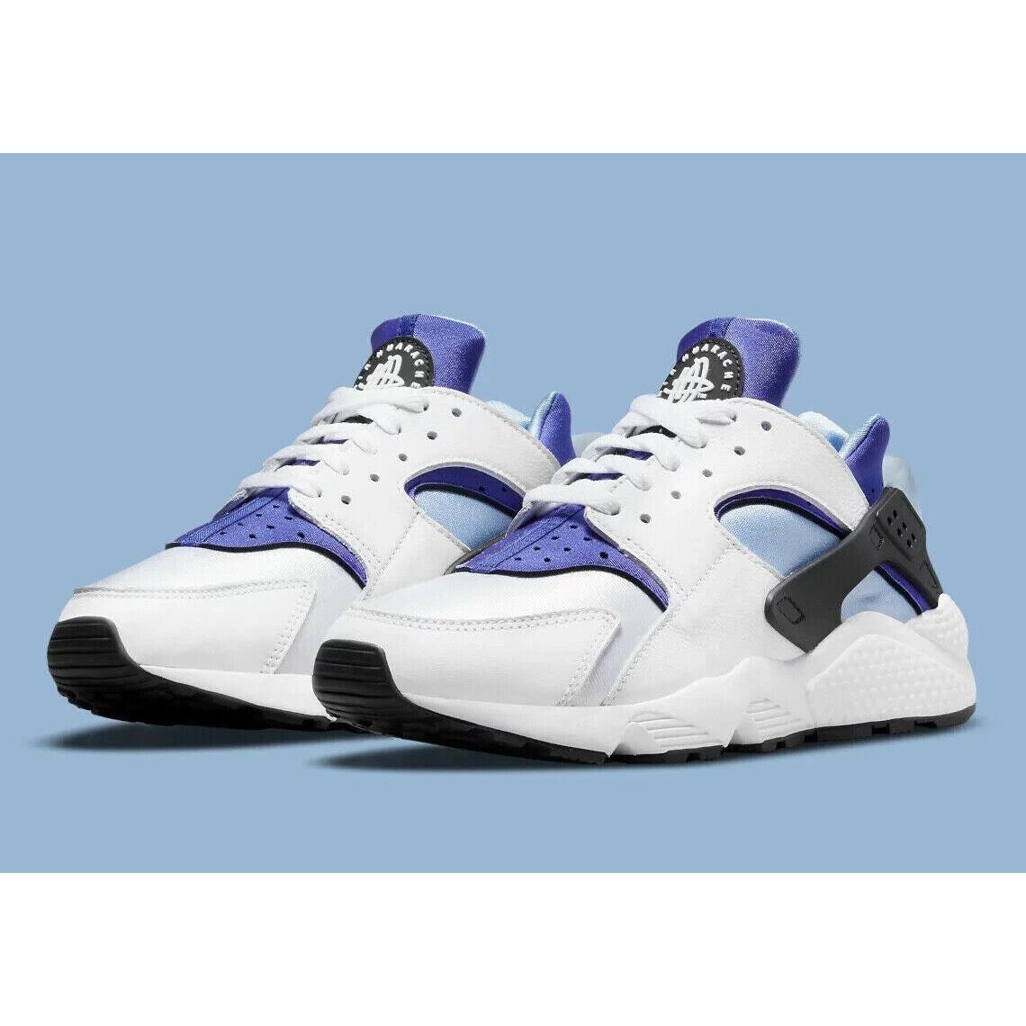 Nike Air Huarache `aluminum Concord` Women`s Size 5 DH4439-100 - WHITE/ALUMINUM/BLACK/LAPIS