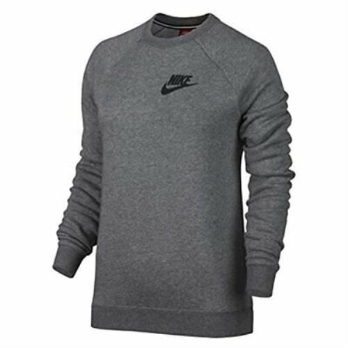 Nike Women`s Tech Fleece Pullover Grey/black Sz XL 855404-091