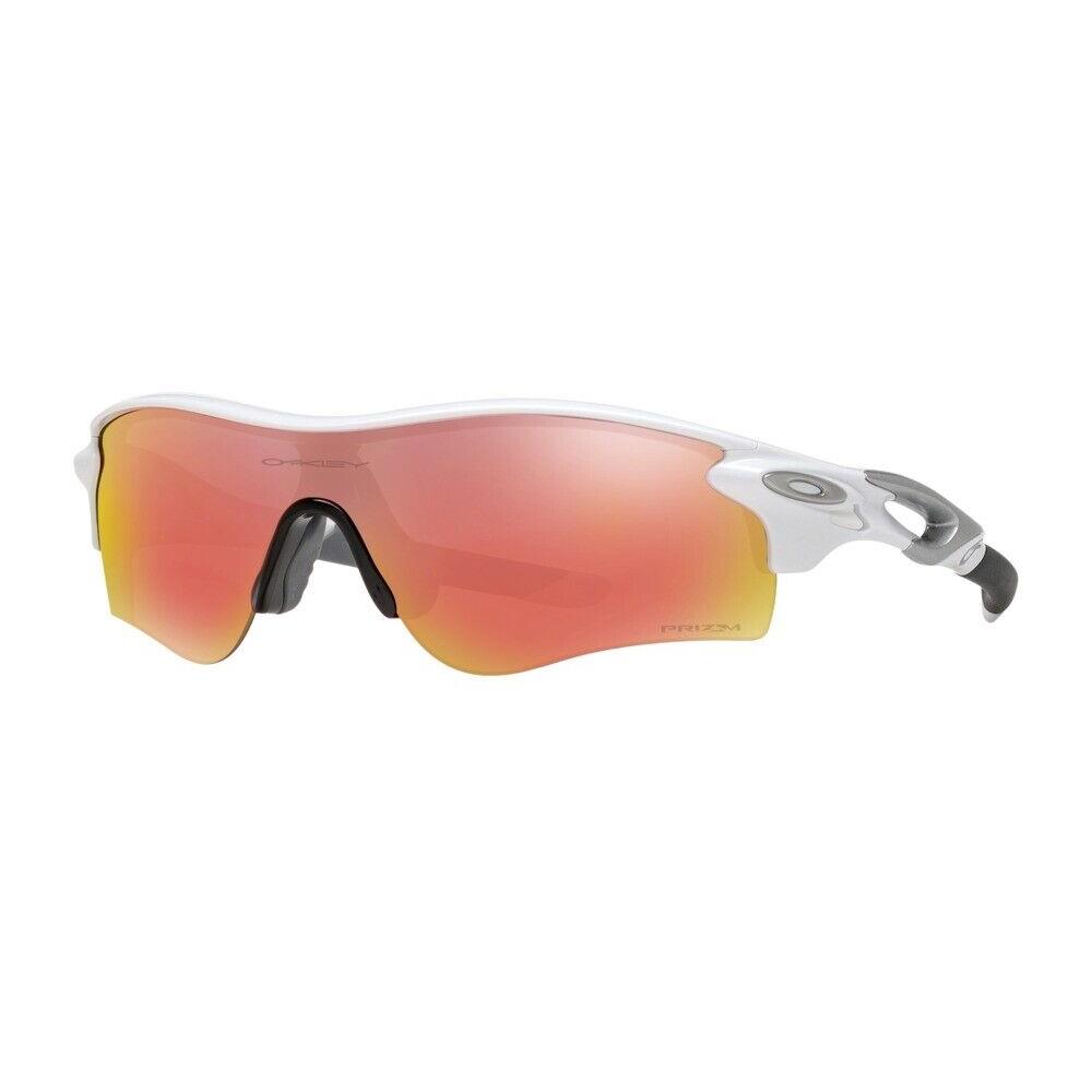 Oakley Men`s Radarlock Path Shield Sunglasses Pol White/prizm Baseball OO9181-33 - White/grey Frame