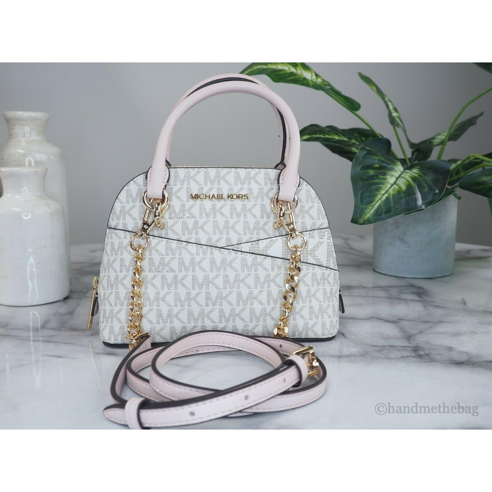 Michael Kors Jet Set XS Vanilla/pink Dome X Cross Satchel Bag Crossbody ...