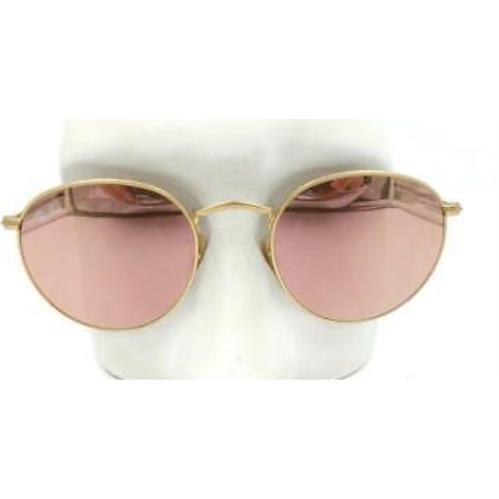 Ray-ban Matte Arista Light Brown Mirror Pink Sunglasses RB3447 112/Z2