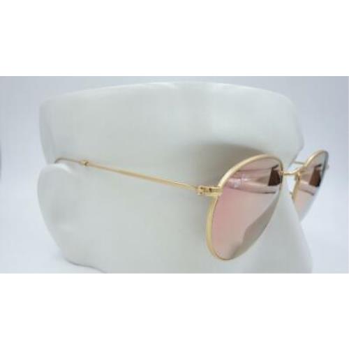 Ray-Ban sunglasses Round metal - Matte arista Frame, Light brown mirror pink Lens