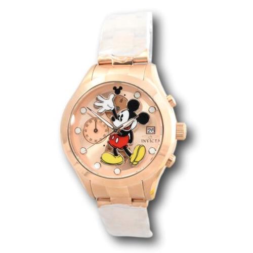 Invicta watch Disney - Pink Dial, Pink Band, Rose Gold Bezel