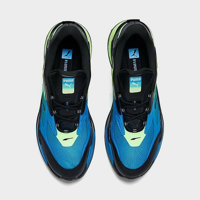 black and blue puma shoes