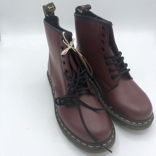 dr martens 1460 8 eye leather boots in cherry