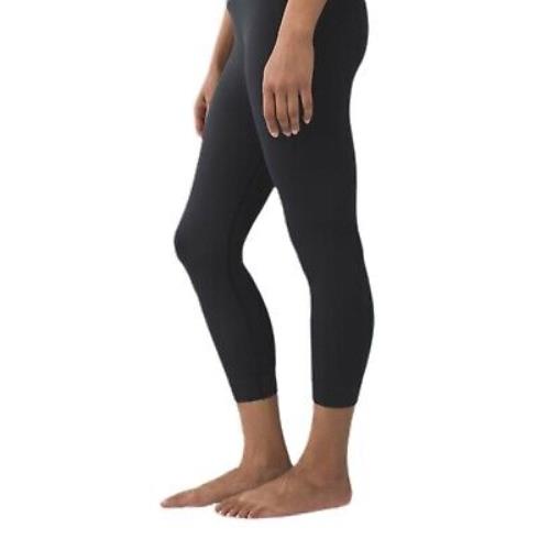 Lululemon Zone In Crop Legging High Rise Yoga Size 8 Black