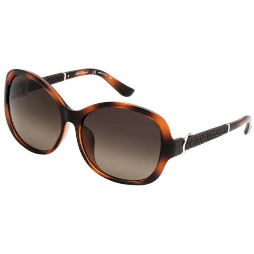 Salvatore Ferragamo Women`s Sunglasses Tortoise Butterfly Shape SF744SLA 214