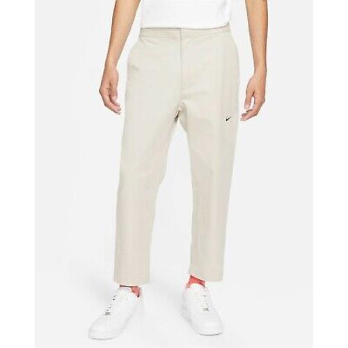Nike Sportswear Style Essentials Men`s Unlined Cropped Pants Cream Size 36