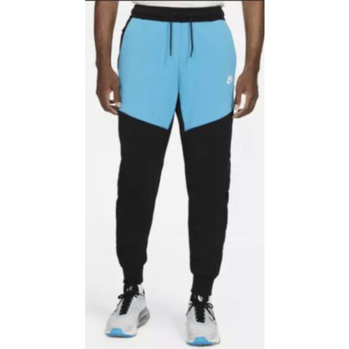 Nike Sportswear Tech Fleece Joggers Pants Black Blue CU4495 015 Men`s XL