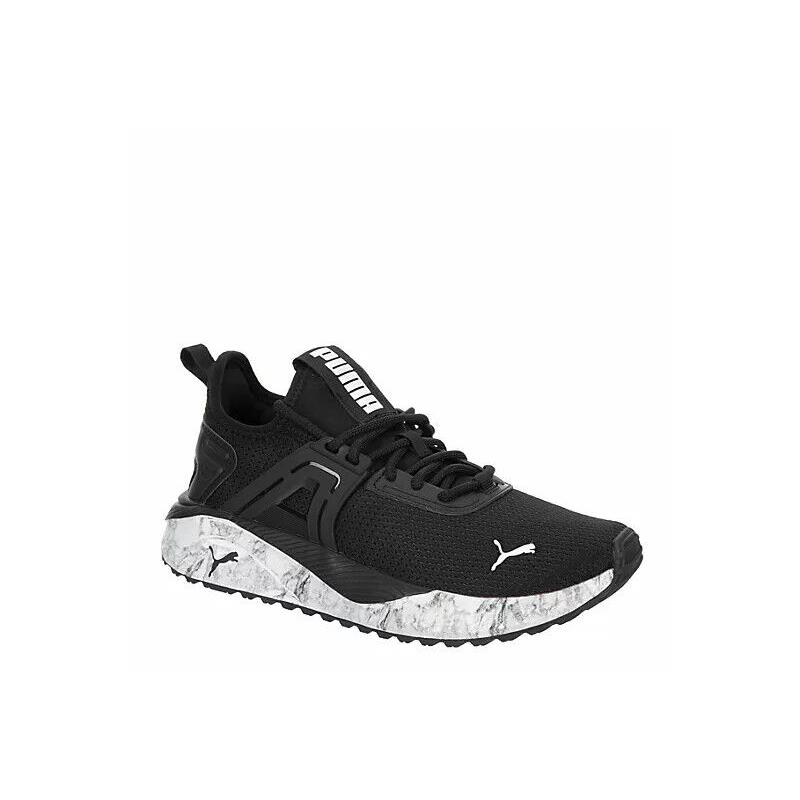 Puma Womens Pacer Future Casual Running Shoe Sneaker Black/White Logo