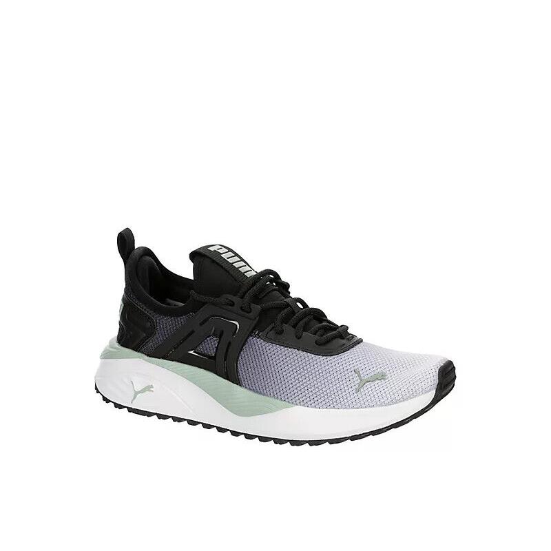 Puma Womens Pacer Future Casual Running Shoe Sneaker White/Black/Gray Logo